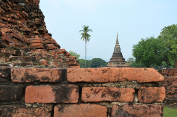 bouddha, temple de wat phra mahathat, Thaïlande