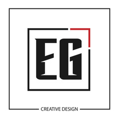 Fototapeta premium Initial Letter EG Logo Template Design