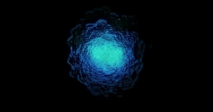 Blue Water Bubble Visual Effect with 30 Frame per Second 4K Resolution from top view, can be used as an effect to surface of water