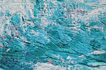 Close up of  painting texture with brush strokes and palette knife strokes. Suitable for creative ideas, backgrounds and  textures.