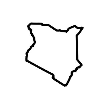 Map Of Kenya. Vector illustration