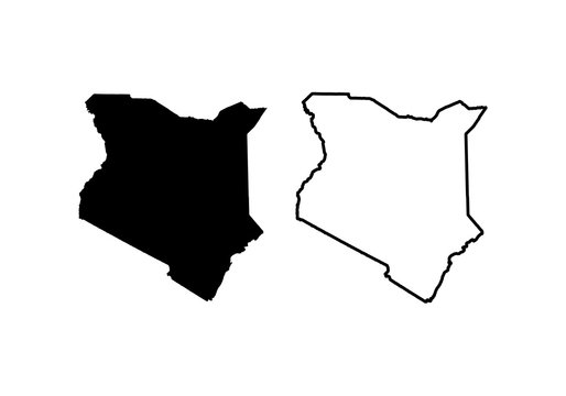 Map Of Kenya. Vector illustration
