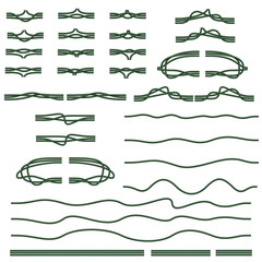 A set of seamless realistic electrical wires to create a festive garland. Vector illustration