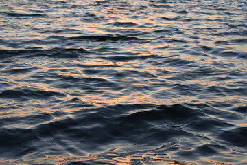 Sunset water ripples