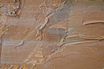 Close up of  painting texture with brush strokes and palette knife strokes. Suitable for creative ideas, backgrounds and  textures.