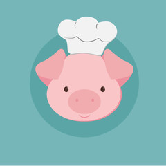 Funny pig illustration