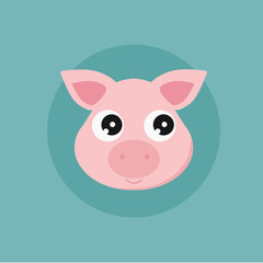 Funny pig illustration