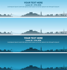 Obraz premium Bratislava Skyline Event Banner
