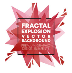 Big fractal explosion banner in a red color.