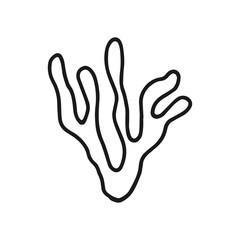 algae underwater edible icon linear sketch. isolated weed