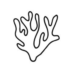 algae underwater edible icon linear sketch. isolated weed