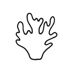 algae underwater edible icon linear sketch. isolated weed