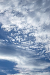 Blue sky with white clouds. Sky background
