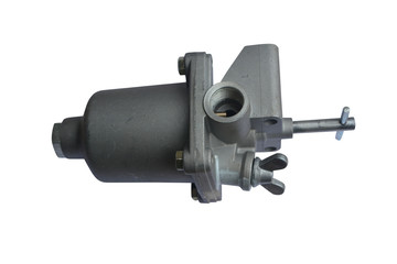 guard against freezing of the pneumatic brake system of a truck on an isolated white background