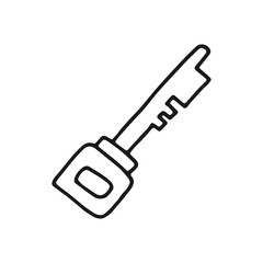 key to open the lock icon sketch. isolated object tool