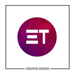 Initial Letter ET Logo Template Design