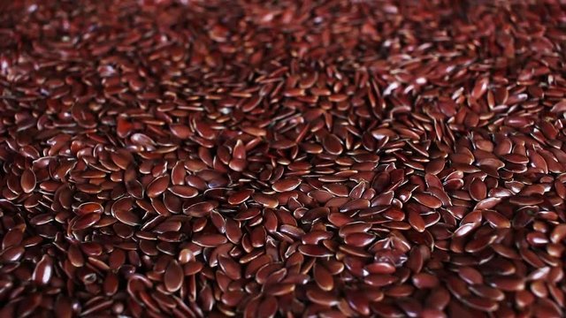 Linseed linseeds flax seed seeds rotating closeup texture pattern background