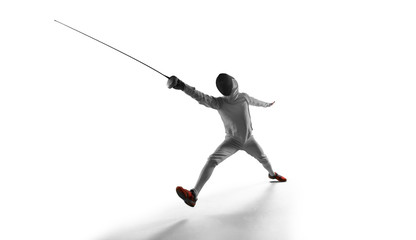 Fencing isolated on white