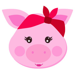 happy vector pig