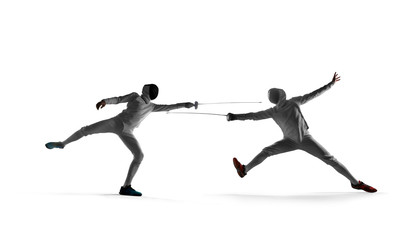 Fencing isolated on white