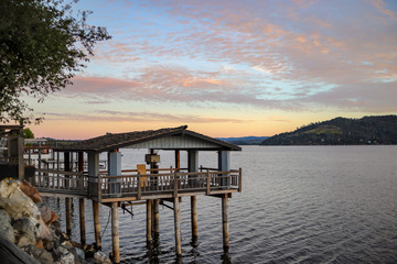 Pier over lake