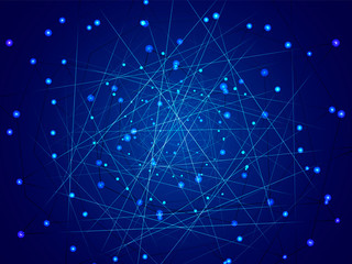 Starry sky map, random schematic bright stars