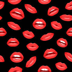 Lips seamless pattern