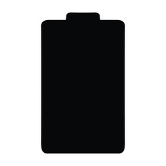 A black and white vector silhouette of a spool of thread