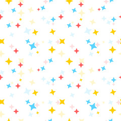 Seamless colorful stars pattern
