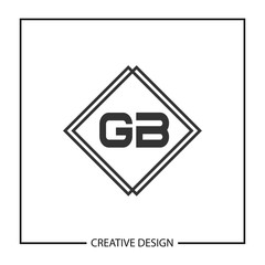 Initial Letter GB Logo Template Design