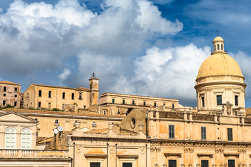 Fototapeta na wymiar Architectural details in Noto, Sicily, Italy.
