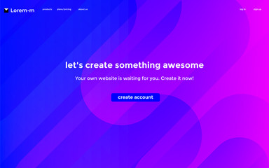 Web site or mobile app landing page