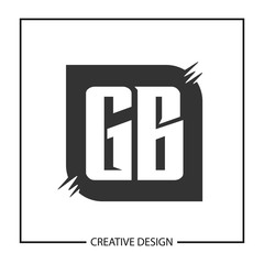 Fototapeta premium Initial Letter GB Logo Template Design