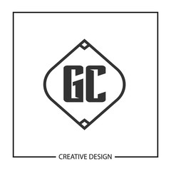 Initial Letter GC Logo Template Design