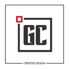 Initial Letter GC Logo Template Design