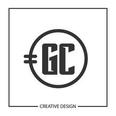 Initial Letter GC Logo Template Design