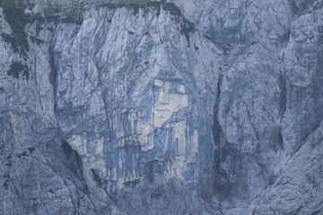Ajdovska deklica /The Pagan Girl a face in the cliffs, rock formation resembles a female human face, Slovenia