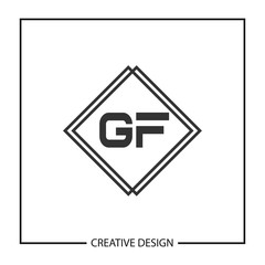 Initial Letter GF Logo Template Design