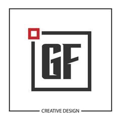 Initial Letter GF Logo Template Design