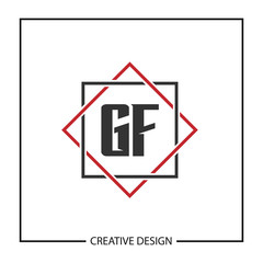 Initial Letter GF Logo Template Design