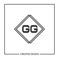 Initial Letter GG Logo Template Design