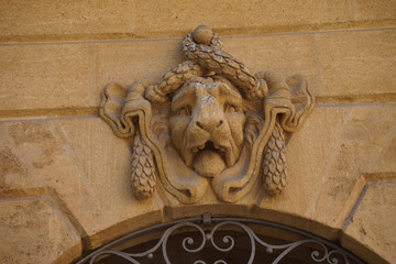 lion head of stone
