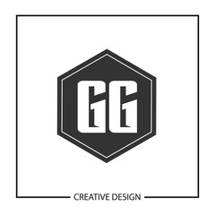 Initial Letter GG Logo Template Design