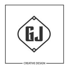 Initial Letter GJ Logo Template Design