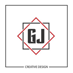Initial Letter GJ Logo Template Design