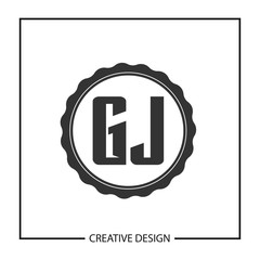 Initial Letter GJ Logo Template Design