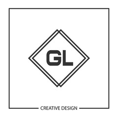 Initial Letter GL Logo Template Design