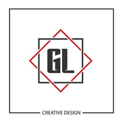 Initial Letter GL Logo Template Design