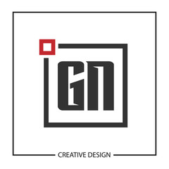 Fototapeta premium Initial Letter GN Logo Template Design