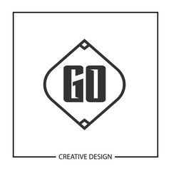 Initial Letter GO Logo Template Design